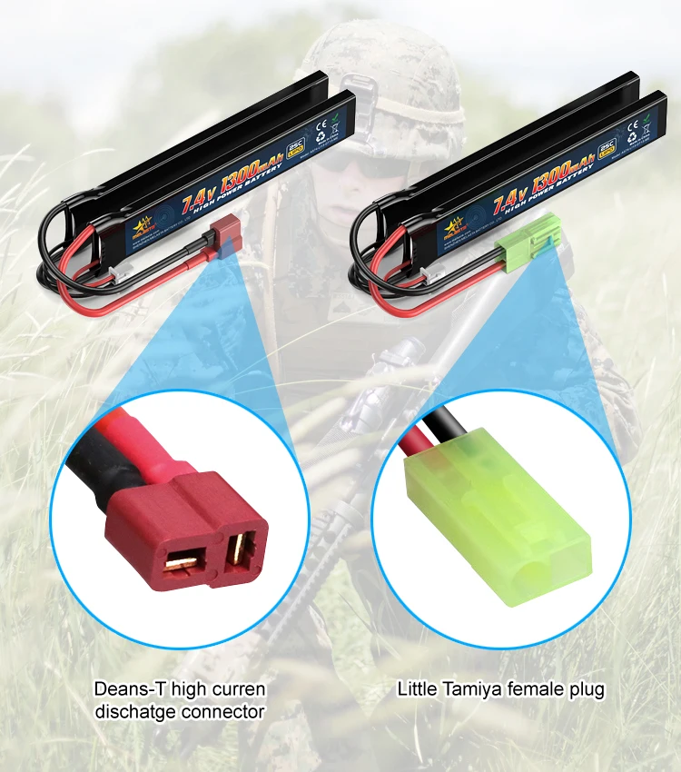Аккумуляторная литиевая батарея Melasta Airsoft 1300mah 2s 7 4 v 15c 25c Lipo Battery с разъемами T Plug