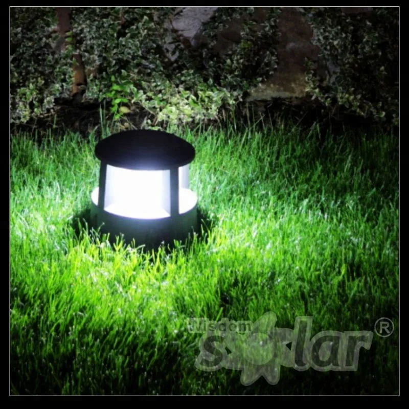 Aluminum landscape lamp deck floor lights solar garden led light two-color lamp