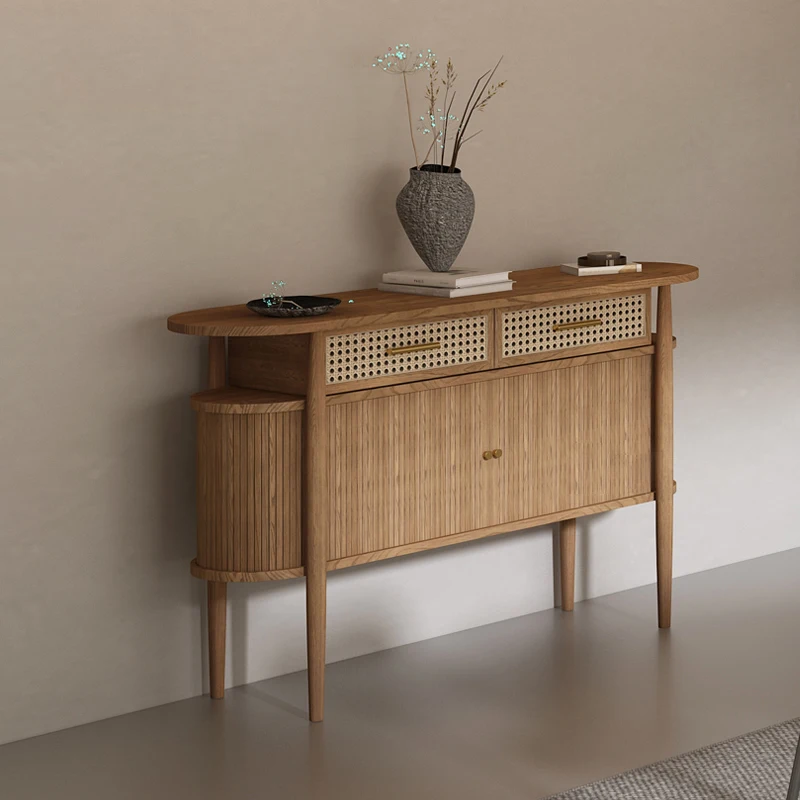 Rustic village dining room furniture Sideboard Buffet wooden cabinet solid ash wood sideboard cabinet legs Sideboard cabinet