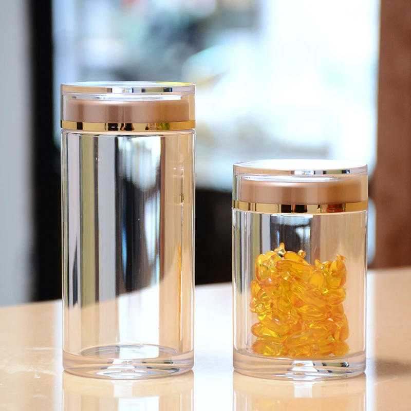 Personalized Customized Wholesale High-end Transparent Plastic Medicine Bottle Acrylic Candy Bottle YGH529