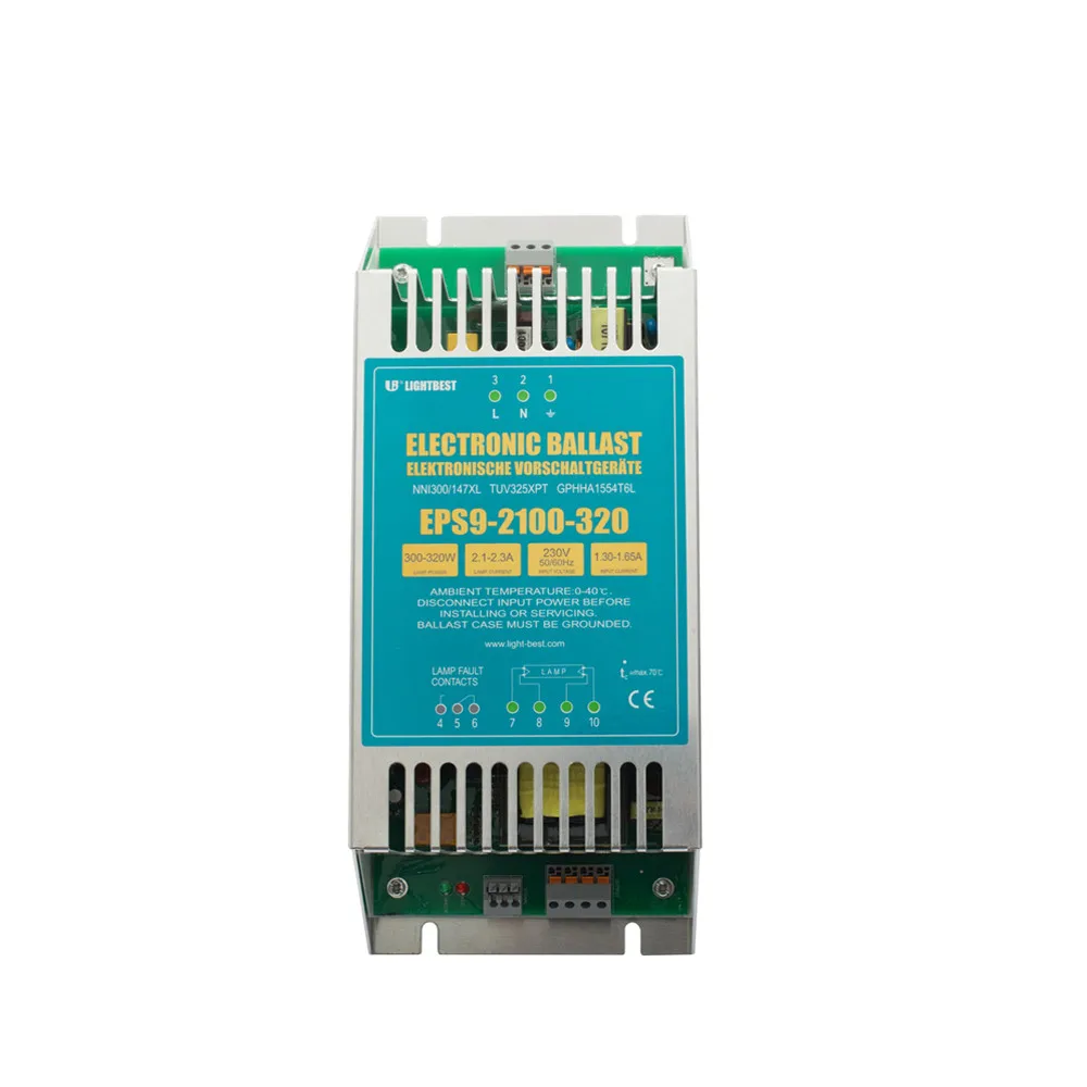 320W electronic ballast EU market uv lamp transformer preheat start ballast