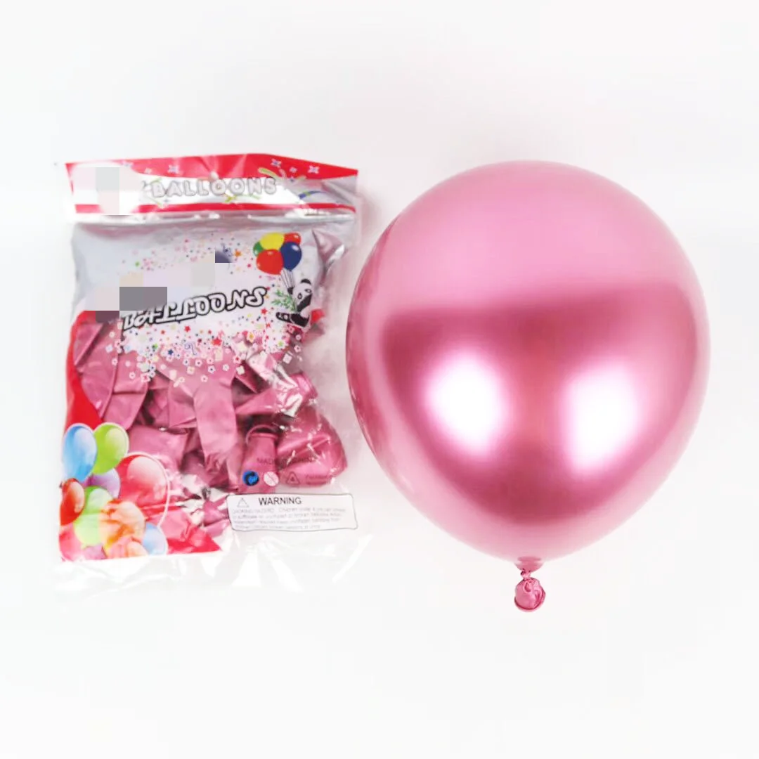 Factory Directly Wholesalers For Party Decorations Chrome Helium 2.8g Sliver Gold 12inch Thick Metallic Natural Latex Balloons