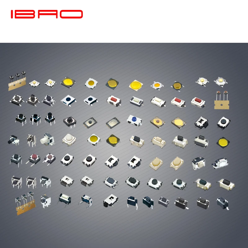 Миниатюрный вертикальный тактовый выключатель IBAO MINI Series 2 7*3