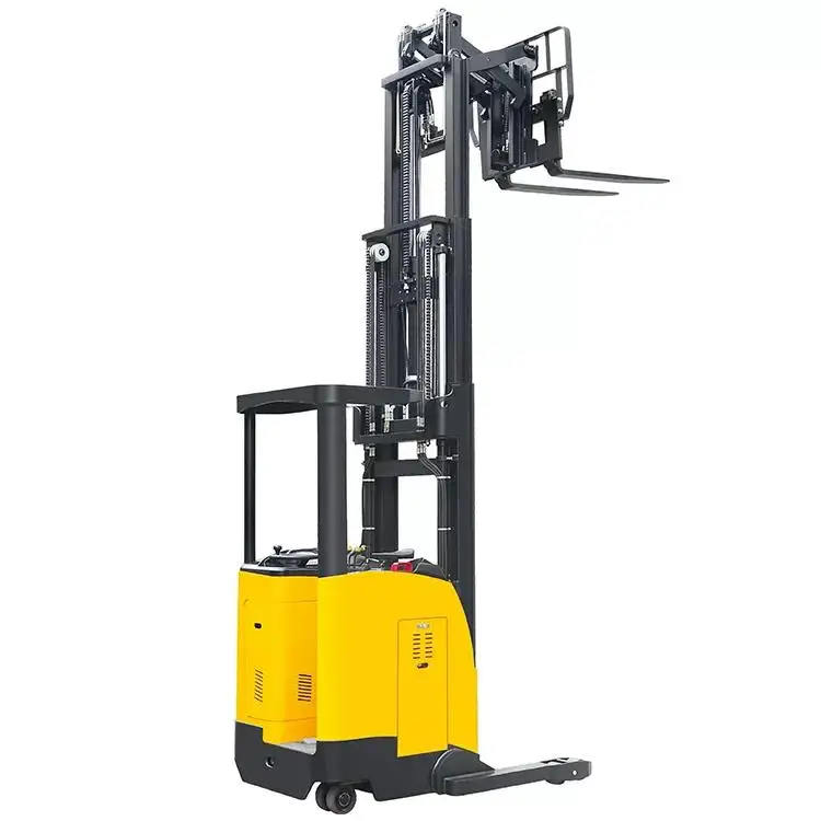 Satong Hydraulic Stacker Lift 1500kgs 1.5t Single Scissor forklift Electric Fork Reach Truck