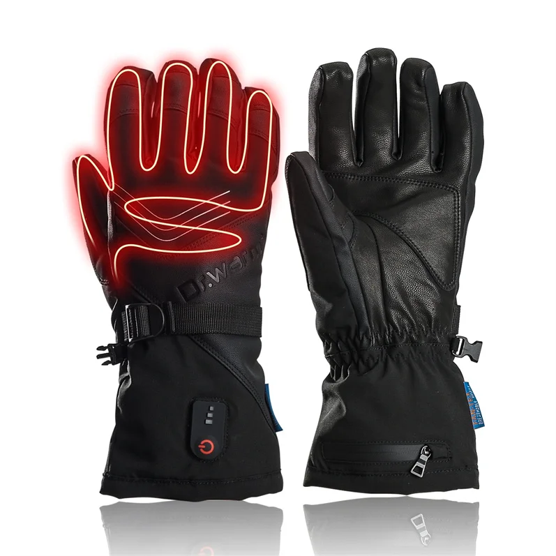 Professional Trusted Gear Skiing Gloves 3 Heating Settings 7.4V Rechargeable Battery Winter Heated Gloves