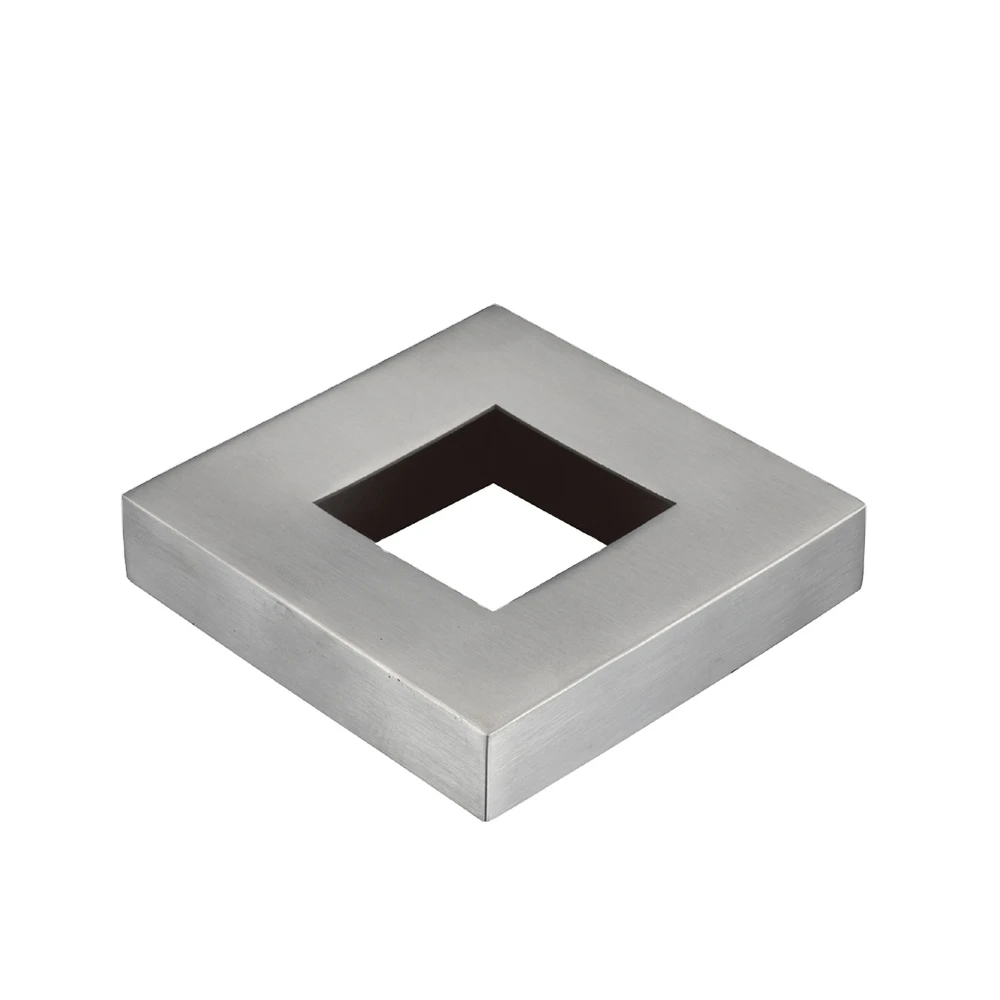 Decoration Floor Post Tube Square 40 50mm Handrail Base Plate Cover Stair Railing Pipe Base Cover