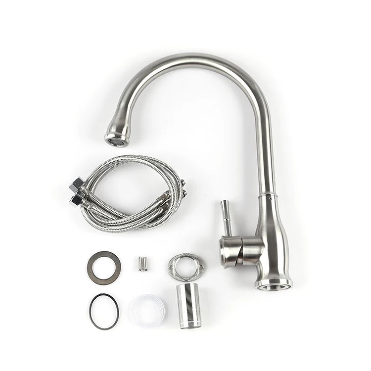 Factory Directly Supply OEM ODM Single Handle kitchen faucet faucet Single Hole Stainless Steel Kitchen Mixer Faucet