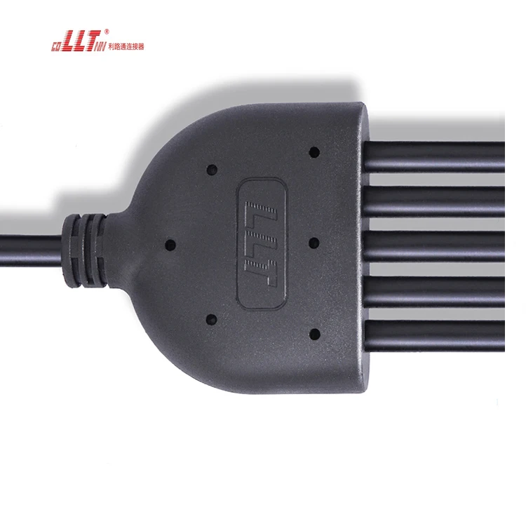 5pin Y splitter  led 1 output 4 branch waterproof cable watertight connector