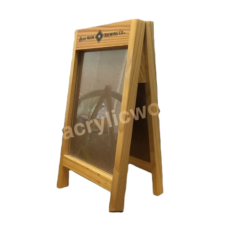 Factory Bar A frame chalkboard Wood A frame A Sign menu CHALKBOARD acrylic menu sign rack