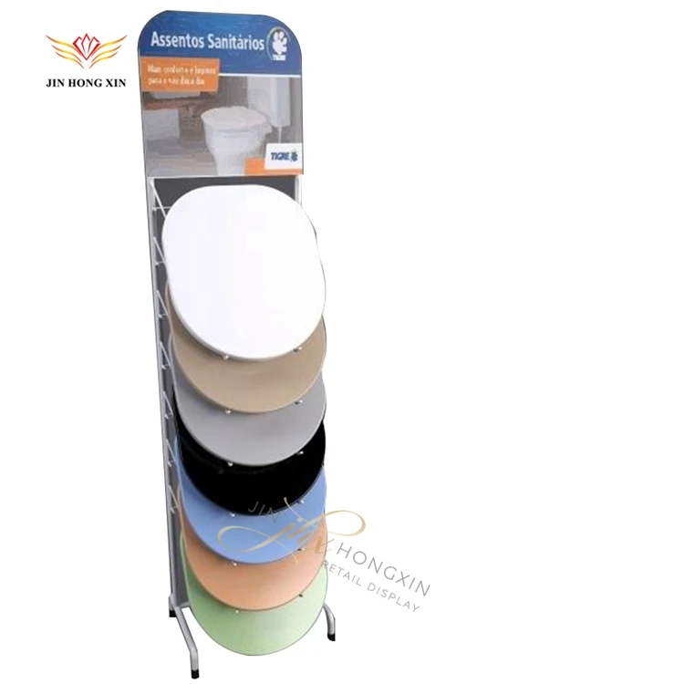 Custom Design Cheaper High Quality Promotion Metal Stand Rack For toilet seat cover sanitary ware Store Display Shelf