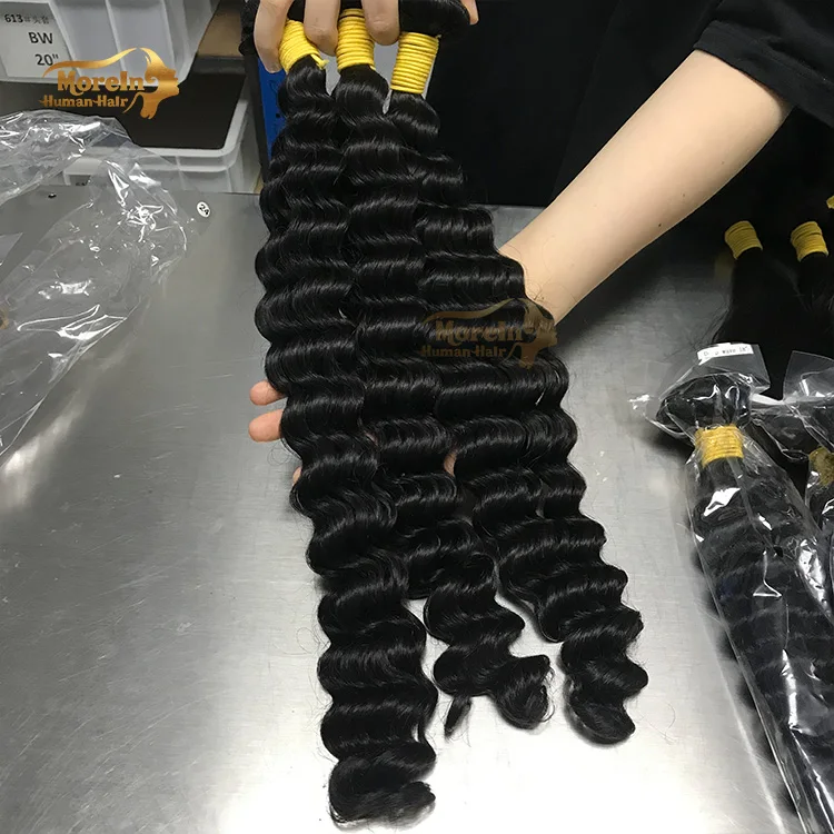 Raw Virgin Malaysian Hair,100 Human Malaysian Cuticle Aligned Virgin Hair Dubai,Mink deep wave bundles with closure