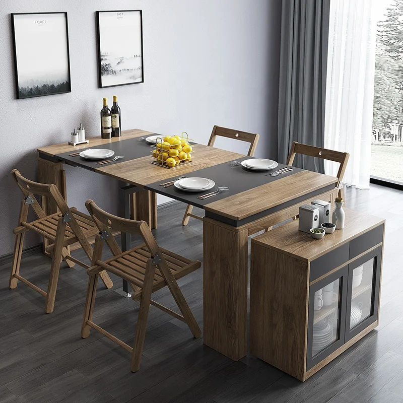 Simplicity Home Multifunction Modern Wooden Folding Dining Table