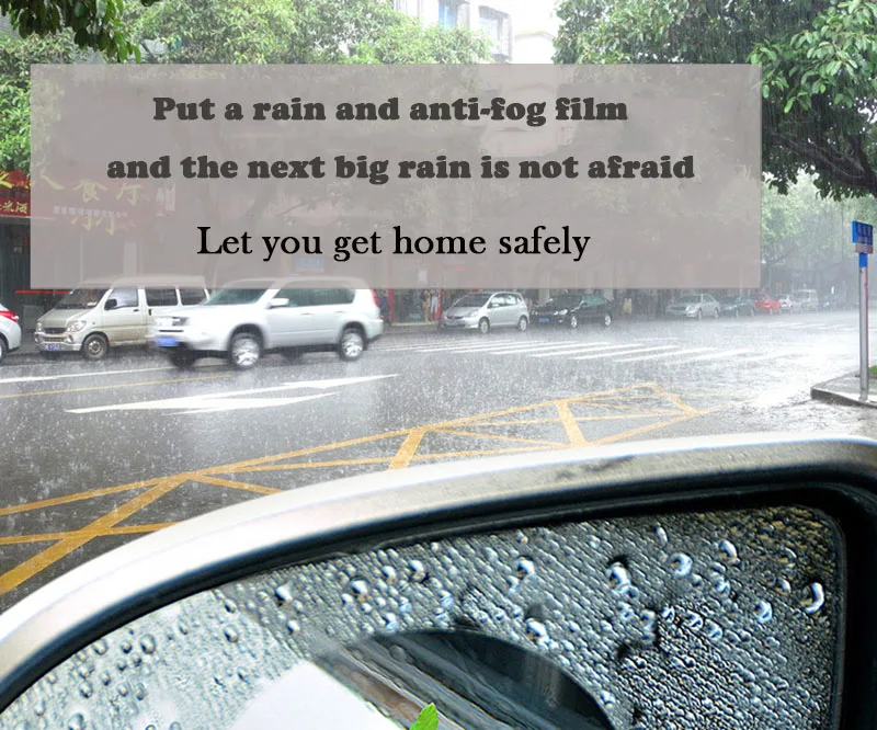 175*200mm Anti rain Window Clear Film Car Mirror E0040 Protective Waterproof Rainproof anti fog sticker for car mirror