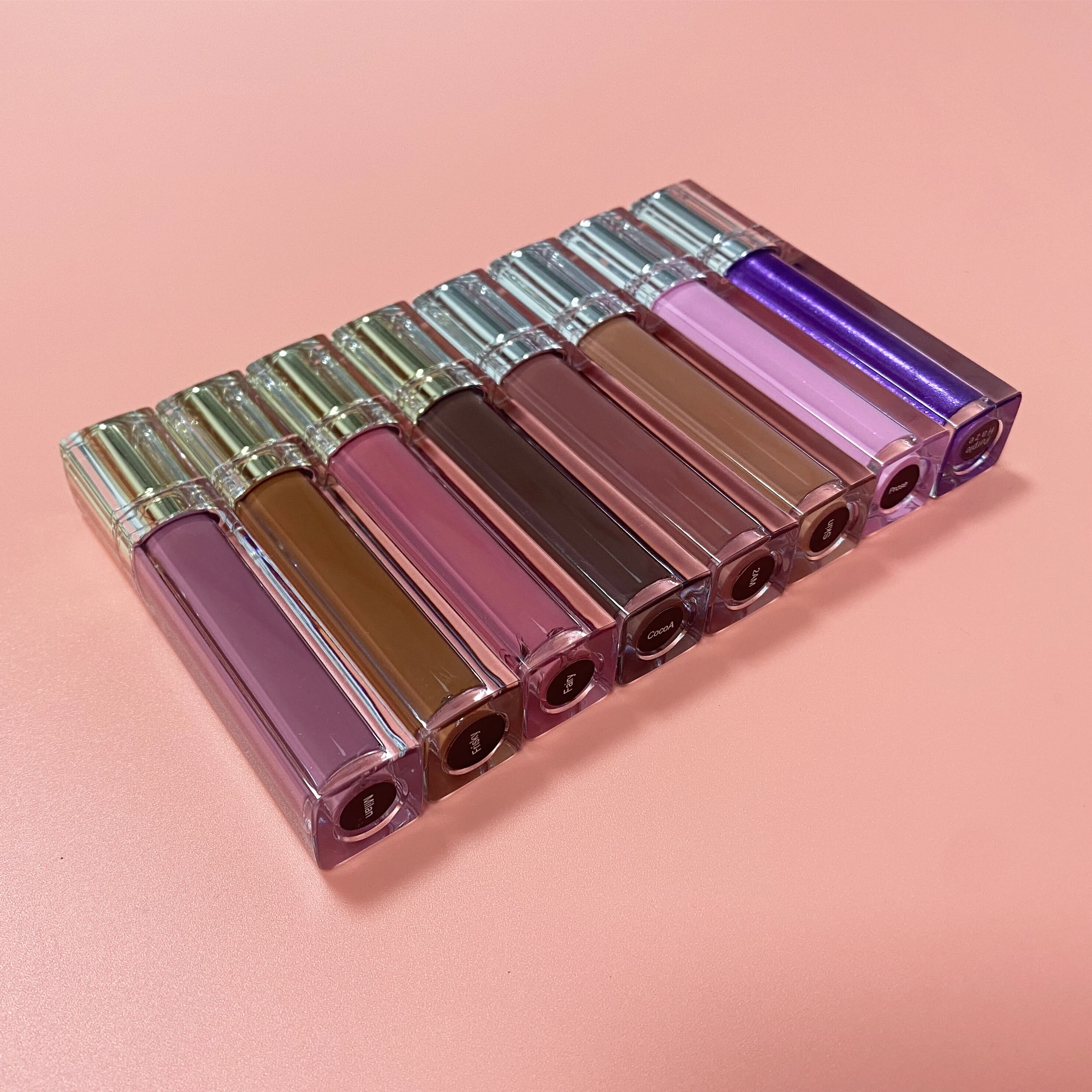 Оптовая продажа, блеск для губ с долговечной фирменной торговой маркой, сделайте свой собственный индивидуальный глянцевый нюдовый блеск для губ, поставщик, матовый блеск для губ для веганов