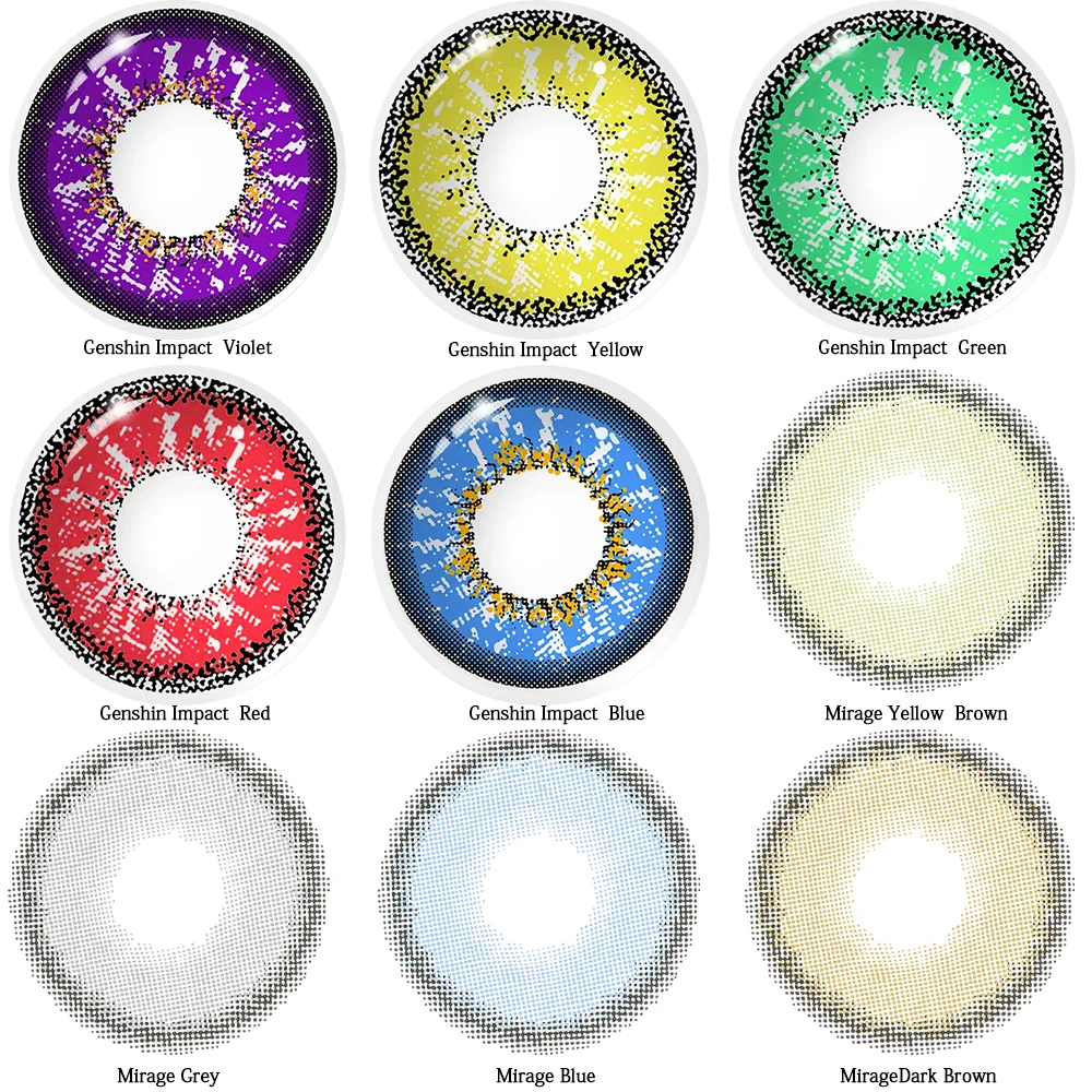 TX BIg Sale one dollar Yearly Colored Lenses Halloween Soft Contact Lenses Natural Soft Color Contact Lenses