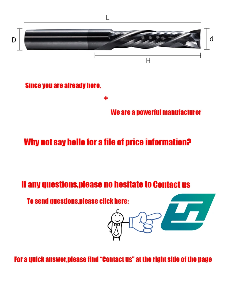 1/2*H30*L75 3 Flutes FST CNC Carbide Up Down End Milling Cutter Composite Compression End Mill For Woodworking