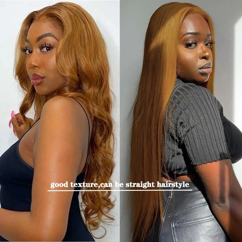 Hot Sale T1B/27 Honey Blonde Piano Color Lace Front Human Hair Wigs,180% Transparent Highlight Long Ombre Wig Vendors