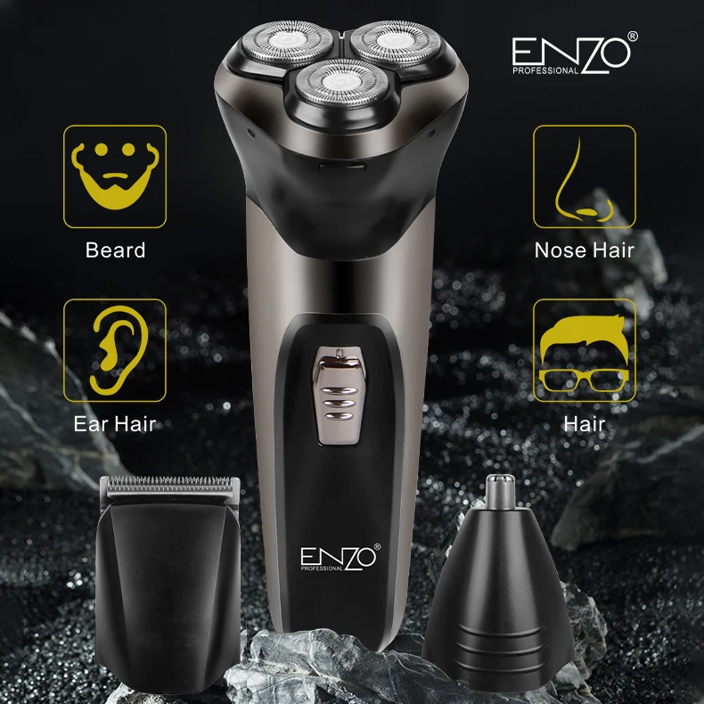 ENZO 3 in1 Hot Selling Popular Multi-Function Rechargeable Shaving Machine Man 3 In 1 Electric Shaver For Men