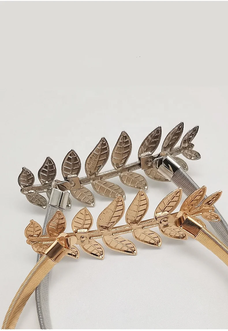 Home Decoration Curtain Tiebacks Metal Carving Gold Leaves Spring Curtain Ties Holdback Holders for Drapes Curtain Hooks