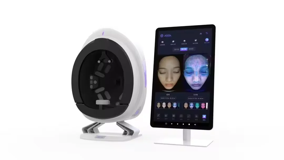 Smart Skin Analyzer Three Cameras And 48 Million Pixels Aisia Q2 Face Skin Analyser Q2 Skin Scope Analyzer Facial 3d Machine
