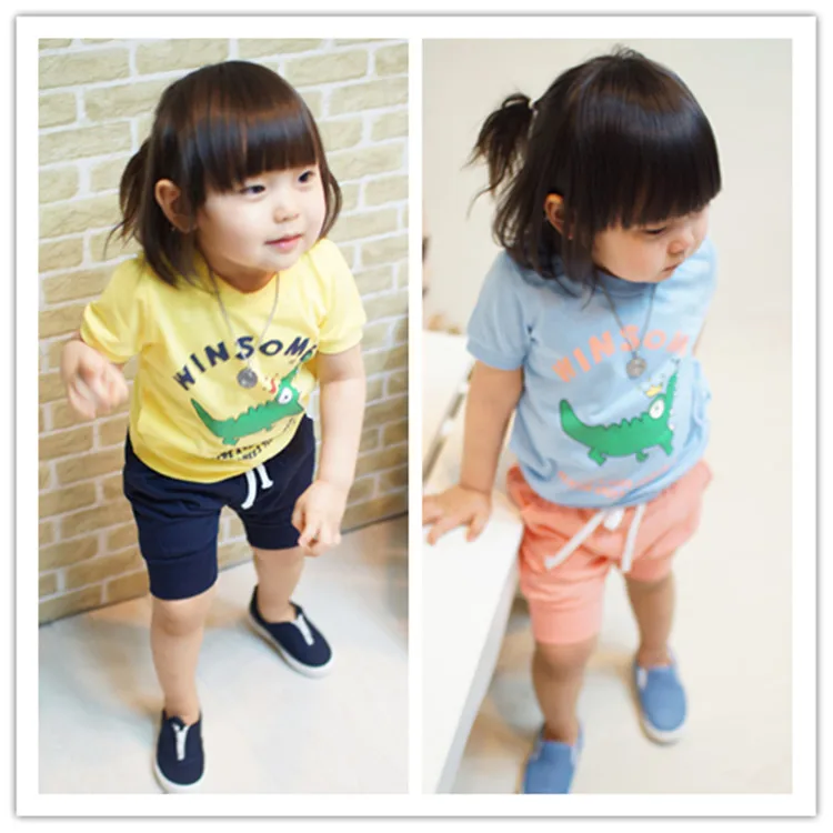 High Quality Latest Korean New Products Kids Cartoon Clothes Suits