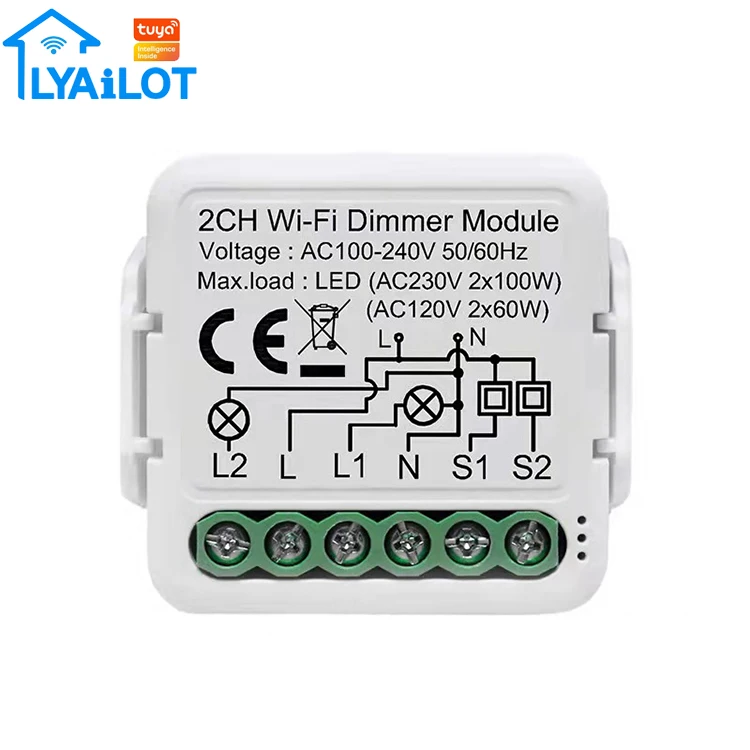 Google Assistant Alexa Tuya Zigbee 3.0 Dimmer Smart Switch Module Controller 2 Way Remote Control Smart Light Switch Relay