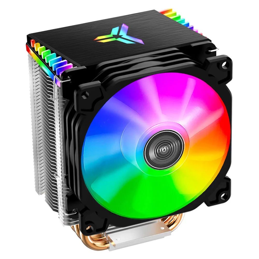 Jonsbo CR1200 2 Heat Pipe Tower CPU Cooler RGB 3Pin Cooling Fans Heatsink for LGA 775/1150/1151/1155/1156 AM4/AM3+/AM2+/FM2+/FM1