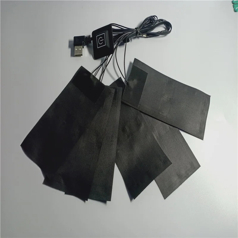 Graphene clothing heating film one drag six