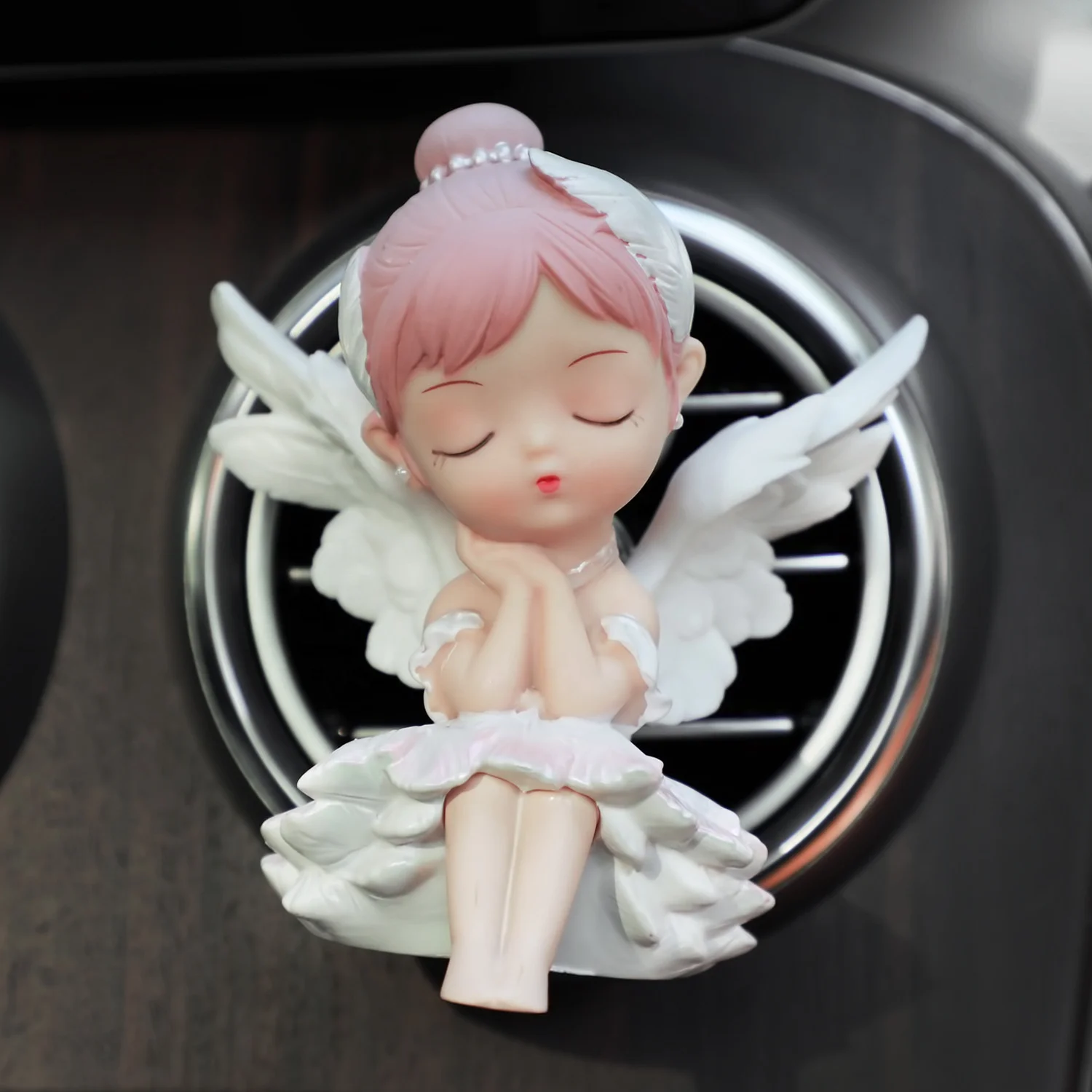 Pink Purple Cute Angel Girl Suit Air Outlet Clip Vent Decoration Remove Smell Car Air Freshener
