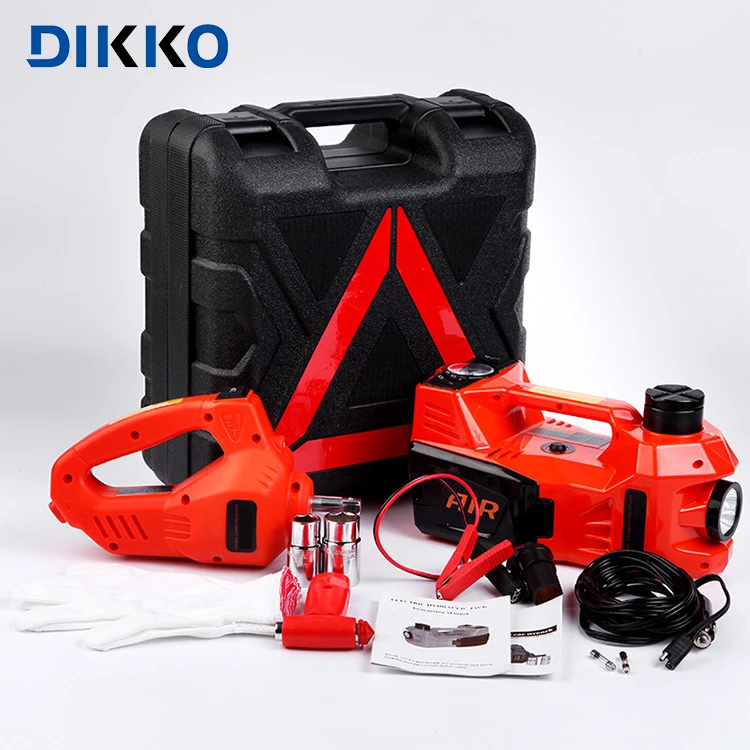 Portable Hydraulic Vehicle Positioning Jack 12V Electric Truck Jack Electric Jack Wrench Suit