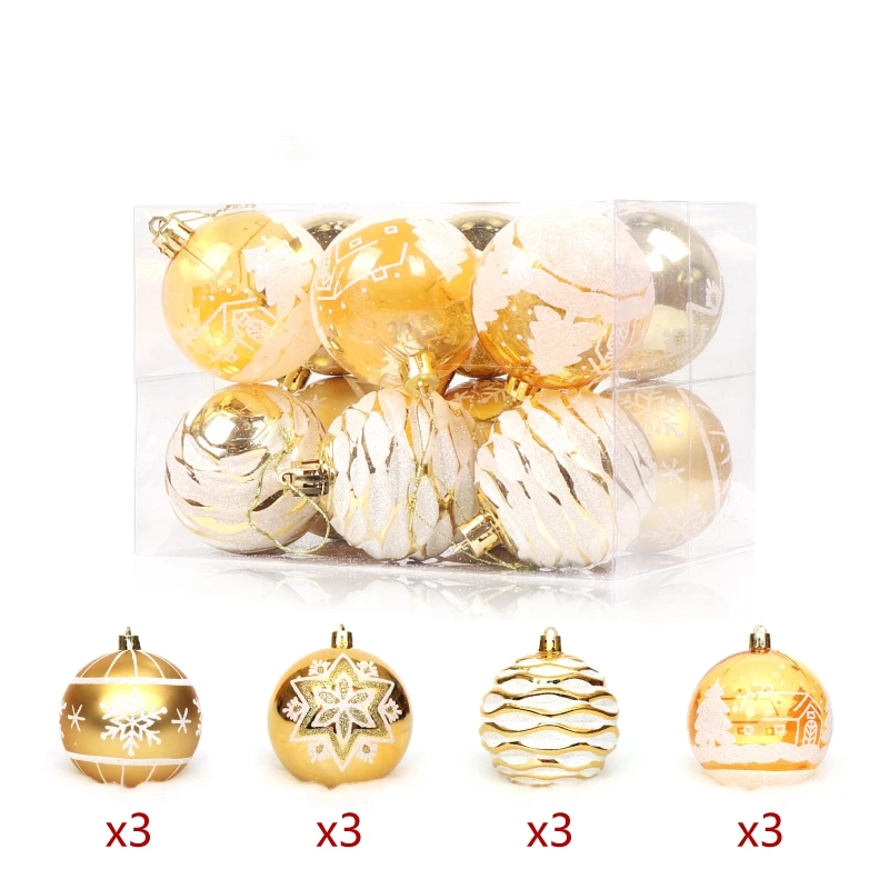 Пластиковый прозрачный логотип Рождественские шары украшения