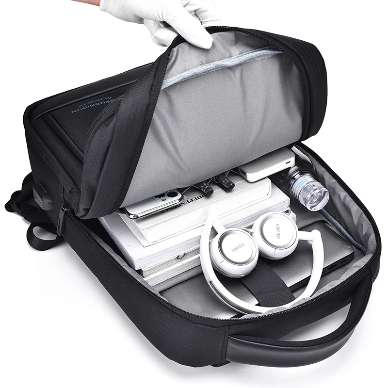 Custom Waterproof 15.6 Black large teenagers anti theft mens travel women Laptop computer bag Backpacks with usb