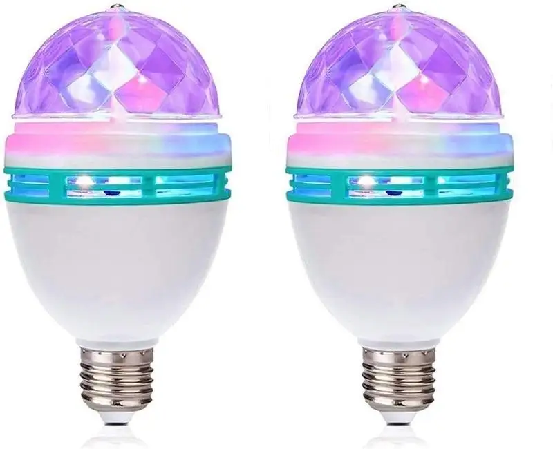 Popular Birthday Party Decorations 3w E27 Rgb Led Coloured Bulb Rgb Disco Light Bulb Led Stage Lights