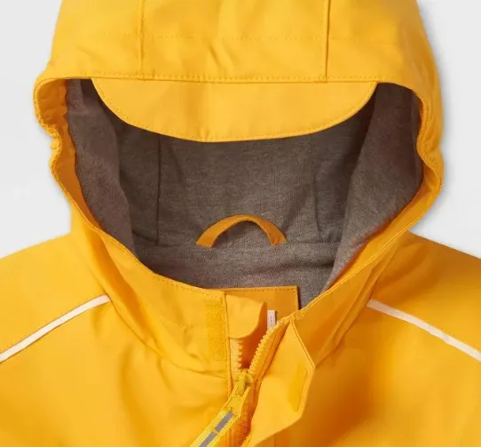 PU Waterproof Hooded Rain Coat Windproof Breathable hooded PU coating kids rain coat wholesale waterproof PU durable waterpr