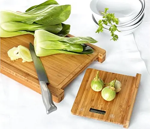 Wholesale natural organic eco-friendly large cutting board scale bamboo