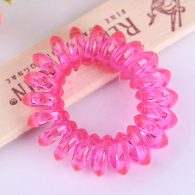 Classic Elastic Telephone Wire Hair Band Rope Hair Ties For Baby