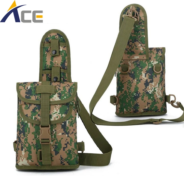 Custom made camouflage men chest pack water proof tactical shoulder bag