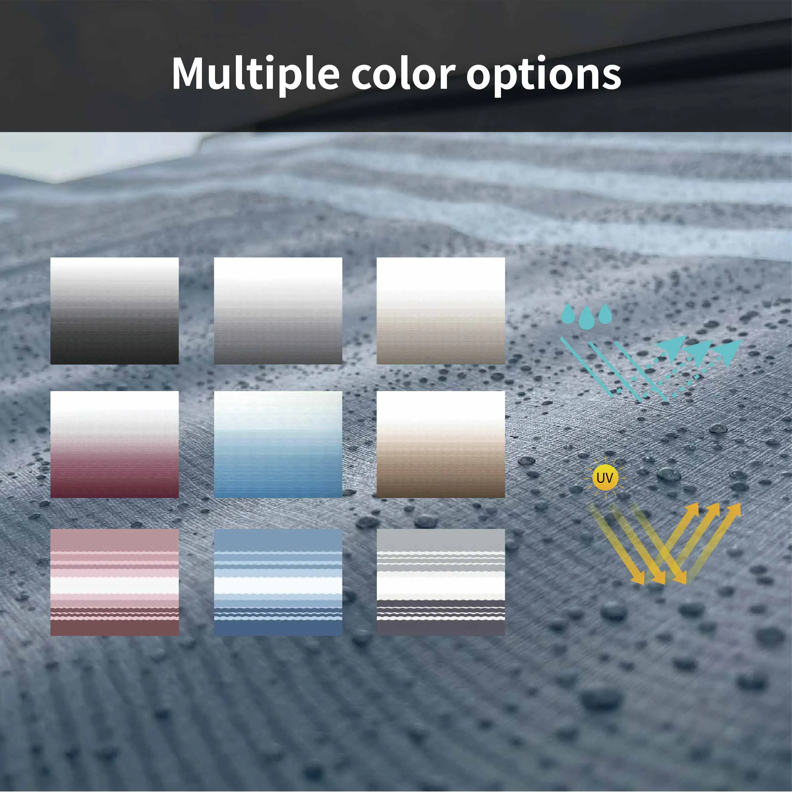 Awnlux High-strength Aluminum Alloy Frame Thickened Oxford Fabric Manual Control Sunshade Caravan RV Awnings Accessories