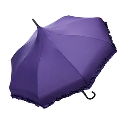 China Factory Wholesale 21 Inch Plastic Handle Straight Gothic Umbrella With Logo Prints