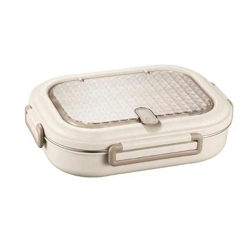 2024 new design 4/5 grids sus 304 soup bowl oven heating flatware double valve no leak insulated bento lunch box stainless steel