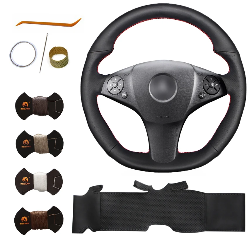 Custom Hand Sew Steering Wheel Cover Wrap for Mercedes Benz W211 W246 W203 W204 W205 C117  C218 W212  X156 X204 AMG