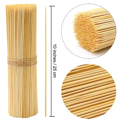 personalize disposable Small Round Meat Thin Hand Made Natural Bamboo Stick For Bbq