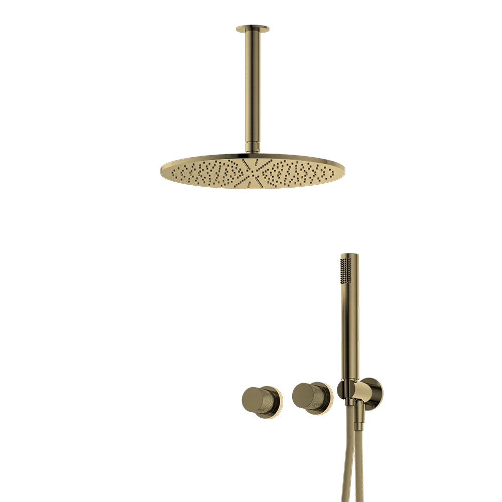 Душевая система с одной ручкой, латунный Смеситель для горячей и холодной воды с матовой поверхностью, дождевая Душевая система для ванной комнаты