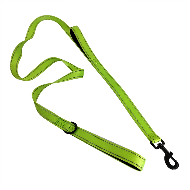 Custom Brand Name Logo Printed Nylon Reflective Dog Training Leash For Sale