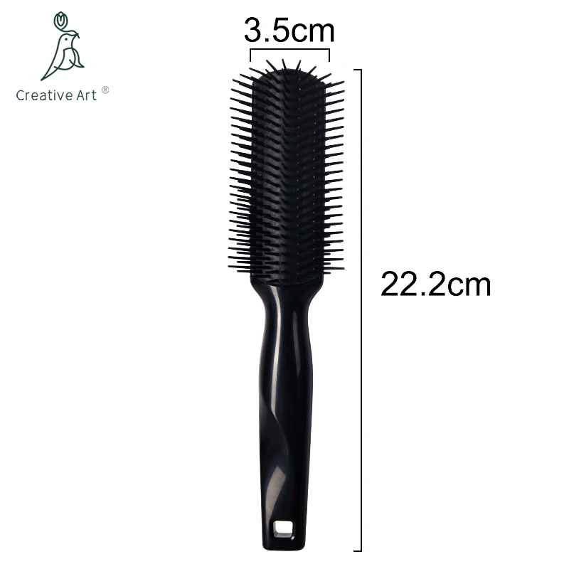 Professional Manufacturer Black & red Detangling Hair Brush Flexible Vent Custom Denman Vent Hollow Hair brush