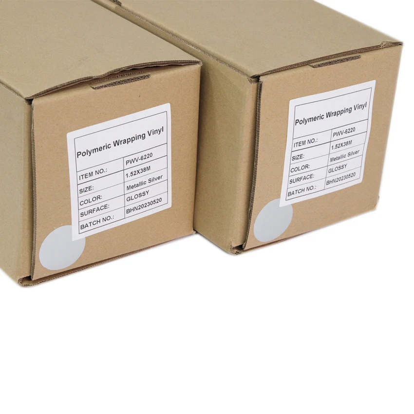 High-Quality Polymeric Printable Car Wrapping Vinyl in Metallic Silver