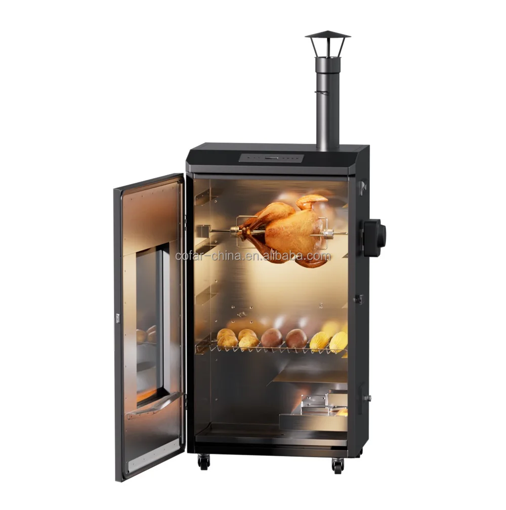 vertical type Electric Vertical 40 inch  BBQ Smoker with Analog Temperature Control