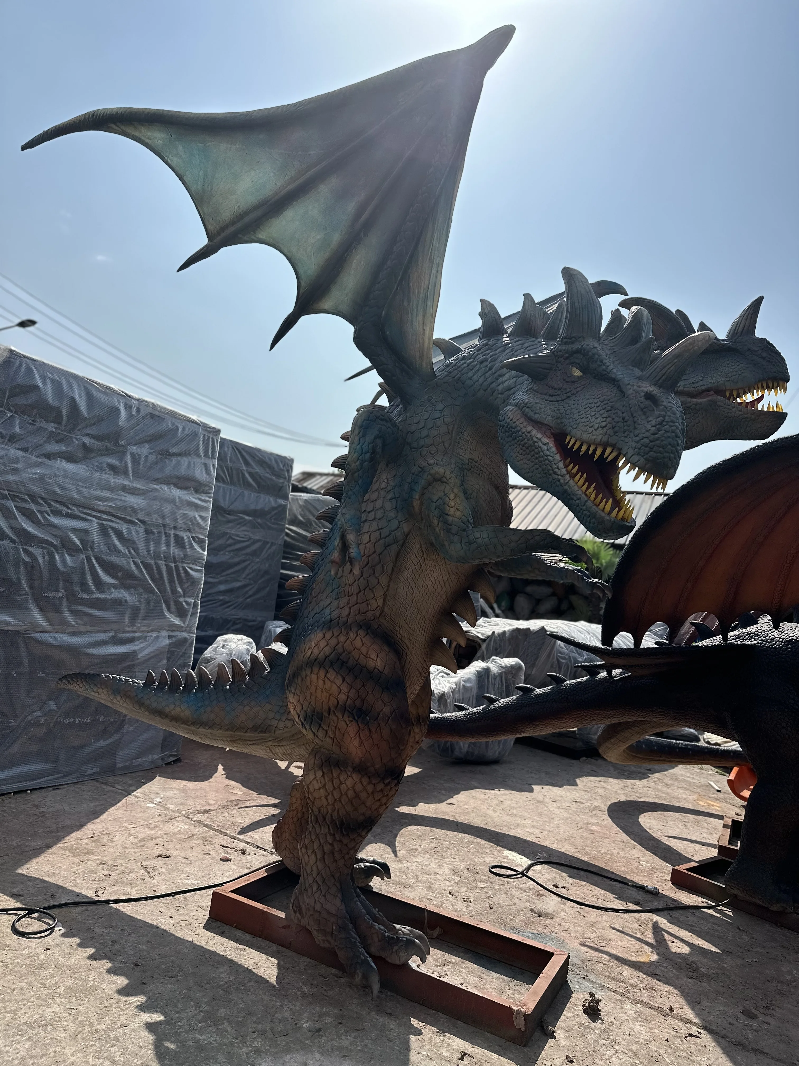 Dino523 Theme Park Robotic Mechanical Moving simulation Large Dragon Model for Sale