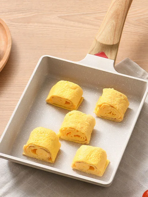 35Cm Forged 13Cm Mini Heavy Nonstick Egg Sausage Foldable Handle Round Bottomed Frying Pan