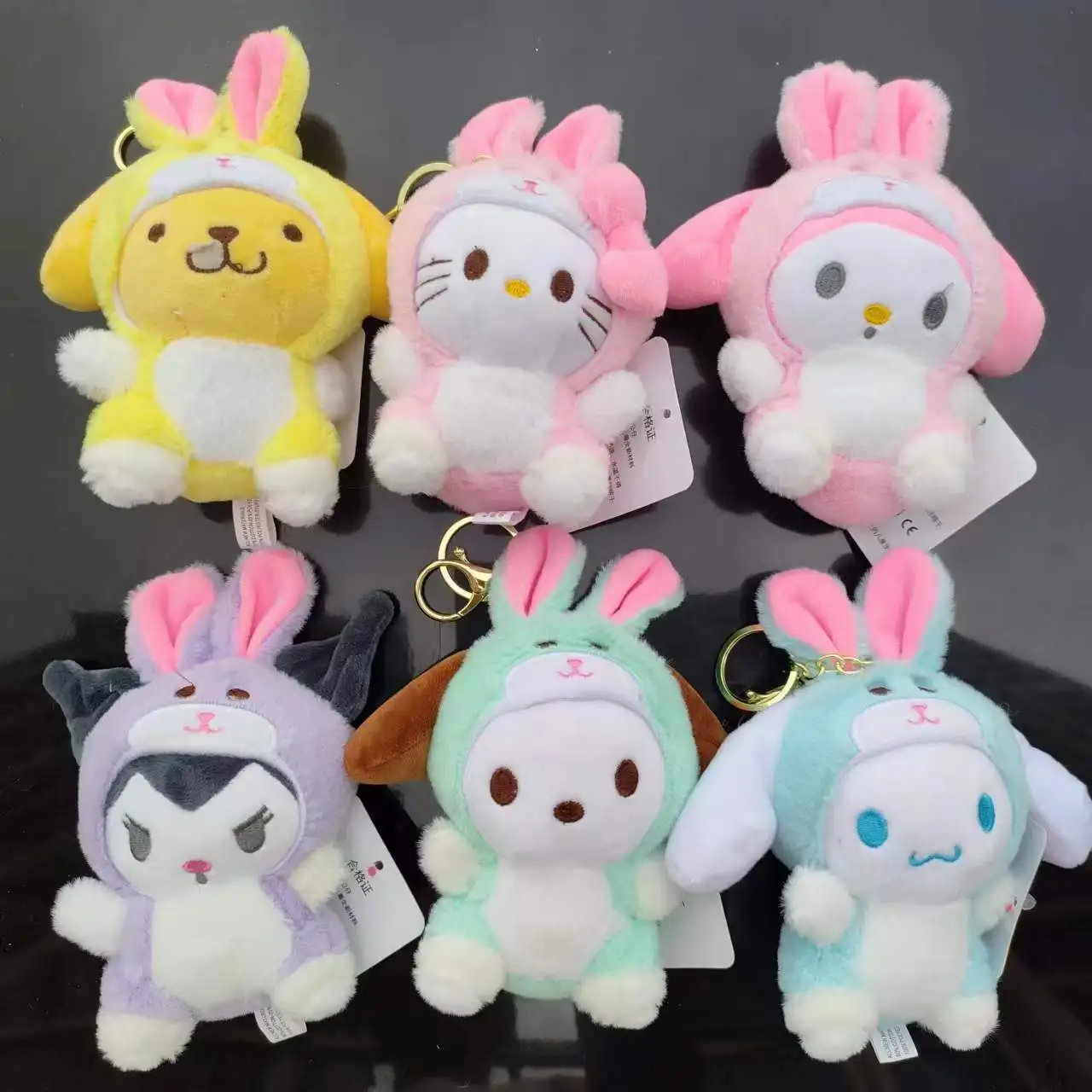 claw machine stuffed animal plush toys plush anime figure doll Kuromi Melody plush figure toys sanrioed plush keychain
